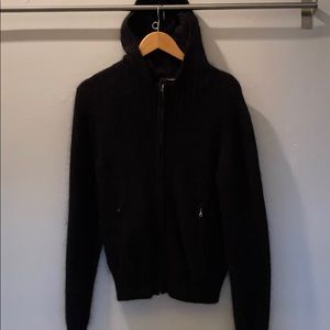 The Kooples Black mohair hoodie